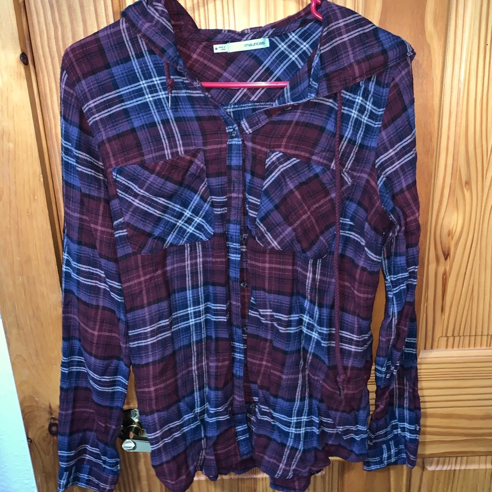Flannel with hood
